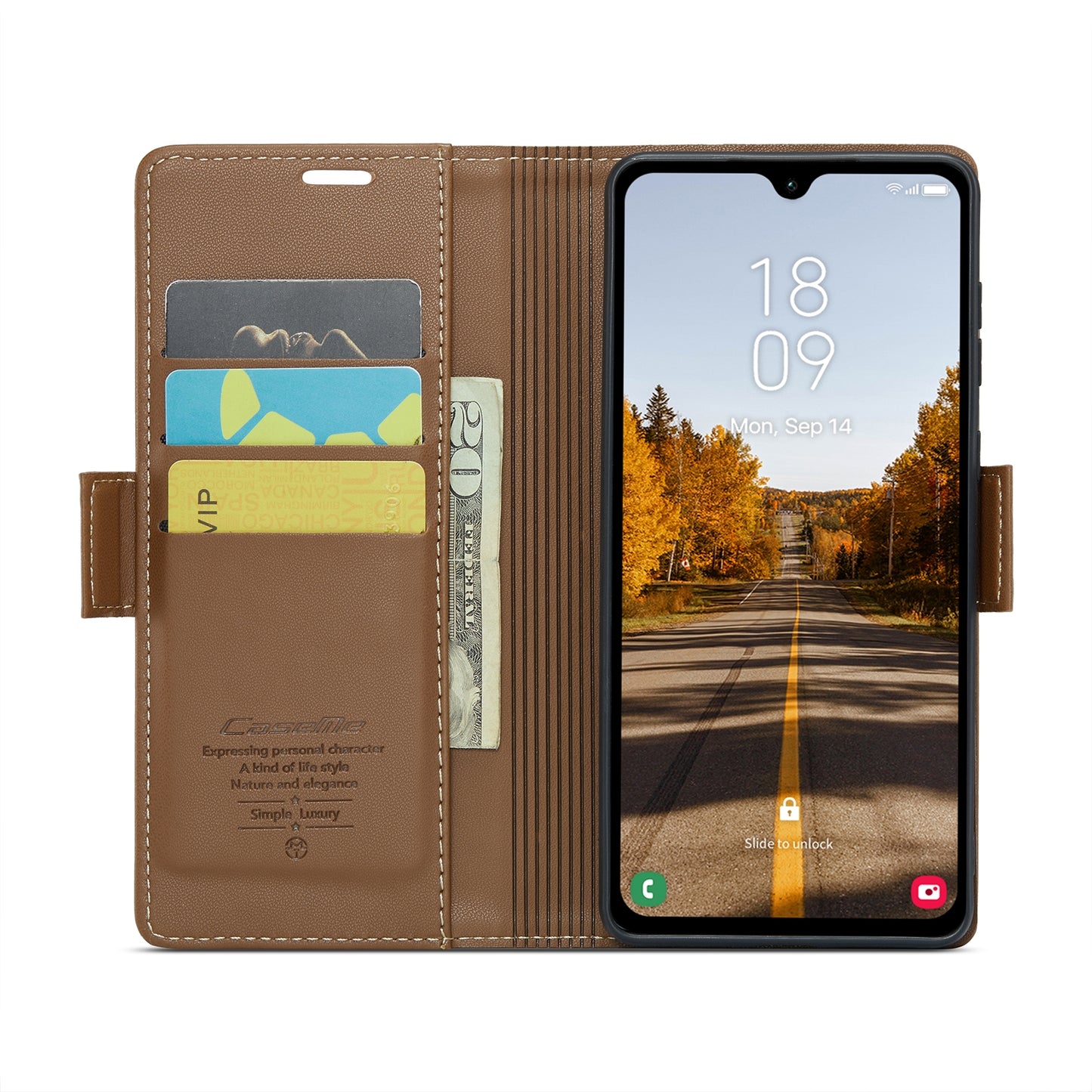Samsung Galaxy A05s Litchi Texture RFID Anti-theft Leather Phone Case with Butterfly Buckle, Stand & Card Wallet with TPU Shell