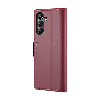 Samsung Galaxy A05s Litchi Texture RFID Anti-theft Leather Phone Case with Butterfly Buckle, Stand & Card Wallet with TPU Shell