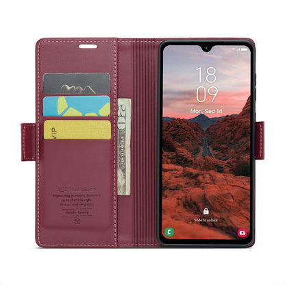 Samsung Galaxy A05s Litchi Texture RFID Anti-theft Leather Phone Case with Butterfly Buckle, Stand & Card Wallet with TPU Shell