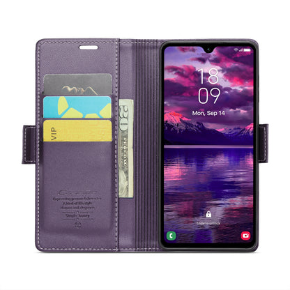 Samsung Galaxy A05s Litchi Texture RFID Anti-theft Leather Phone Case with Butterfly Buckle, Stand & Card Wallet with TPU Shell