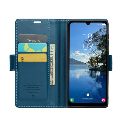 Samsung Galaxy A25 5G Litchi Texture RFID Anti-theft Leather Phone Case with Butterfly Buckle, Stand & Card Wallet with TPU Shell