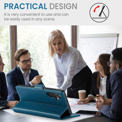 Samsung Galaxy A25 5G Litchi Texture RFID Anti-theft Leather Phone Case with Butterfly Buckle, Stand & Card Wallet with TPU Shell