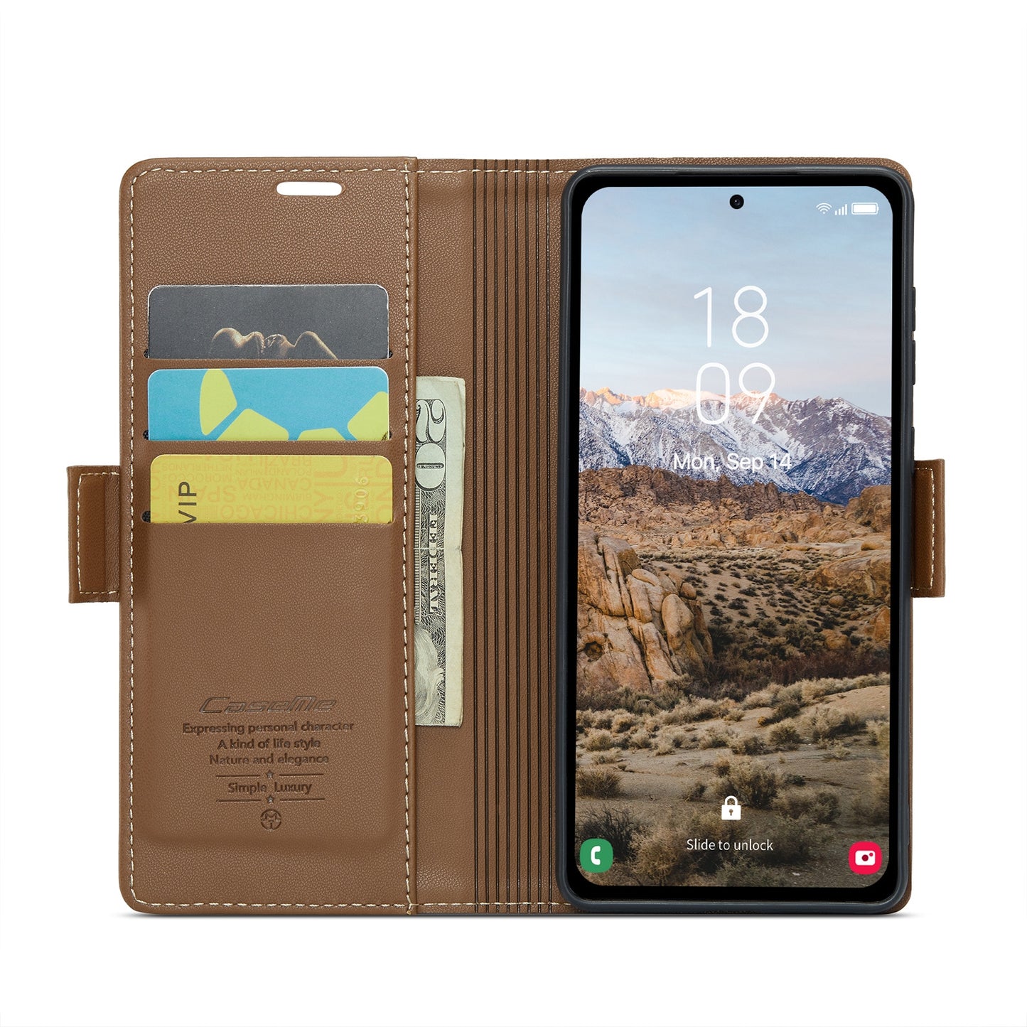 Samsung Galaxy A35 5G Litchi Texture RFID Anti-theft Leather Phone Case with Butterfly Buckle, Stand & Card Wallet with TPU Shell