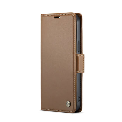 iPhone 14 Pro Litchi Texture RFID Anti-theft Leather Phone Case with Butterfly Buckle, Stand & Card Wallet with TPU Shell