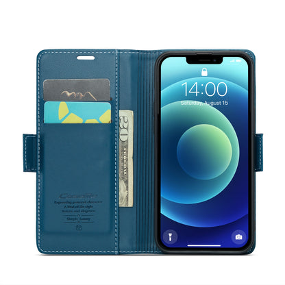 iPhone 12 mini Litchi Texture RFID Anti-theft Leather Phone Case with Butterfly Buckle, Stand & Card Wallet with TPU Shell