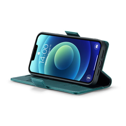 iPhone 12 mini Litchi Texture RFID Anti-theft Leather Phone Case with Butterfly Buckle, Stand & Card Wallet with TPU Shell