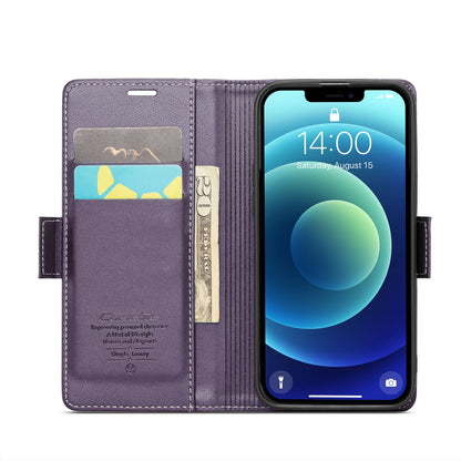 iPhone 12 mini Litchi Texture RFID Anti-theft Leather Phone Case with Butterfly Buckle, Stand & Card Wallet with TPU Shell