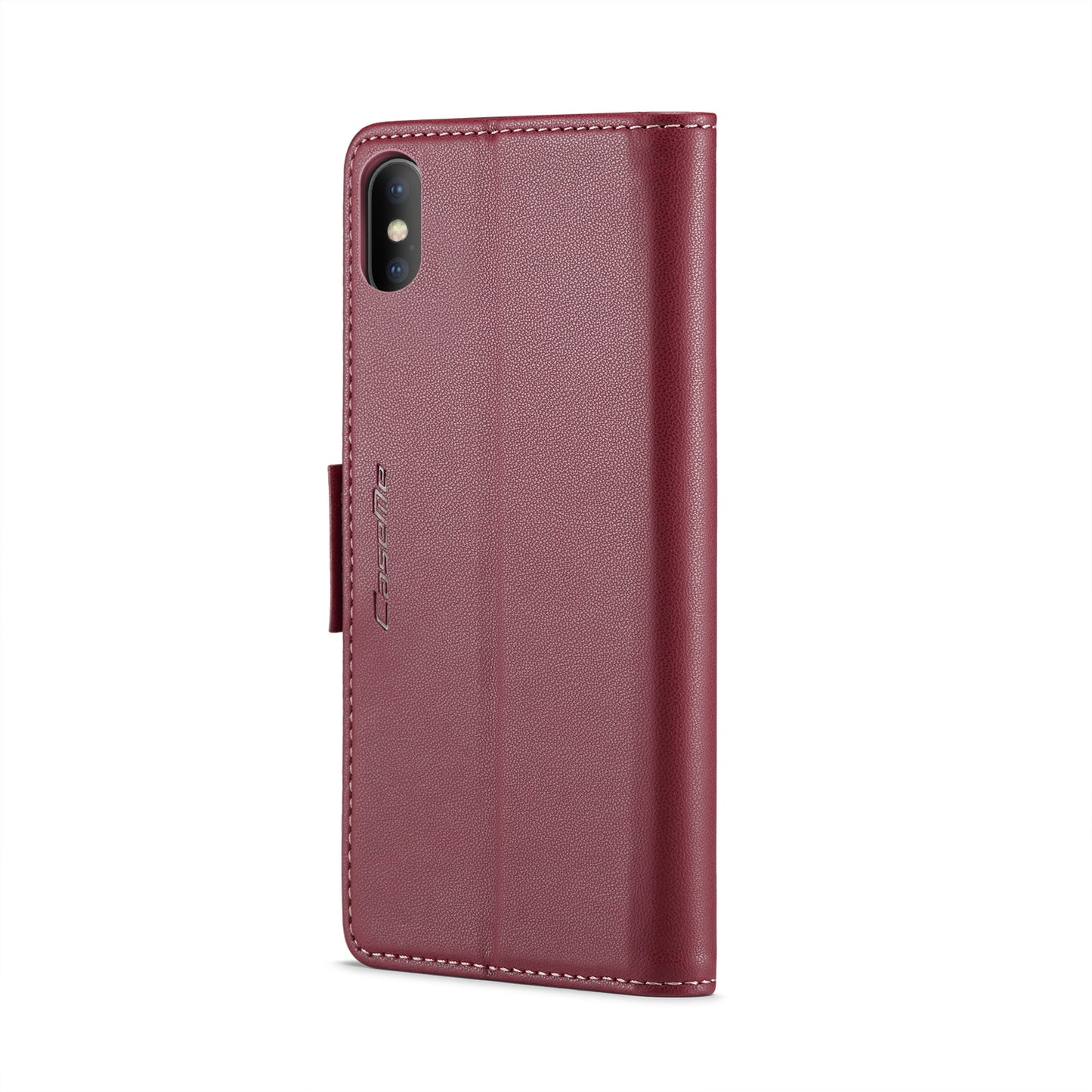 iPhone XS Max Litchi Texture RFID Anti-theft Leather Phone Case with Butterfly Buckle, Stand & Card Wallet with TPU Shell