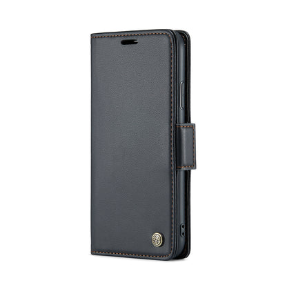 iPhone XS Litchi Texture RFID Anti-theft Leather Phone Case with Butterfly Buckle, Stand & Card Wallet with TPU Shell
