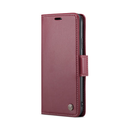 iPhone XS Litchi Texture RFID Anti-theft Leather Phone Case with Butterfly Buckle, Stand & Card Wallet with TPU Shell
