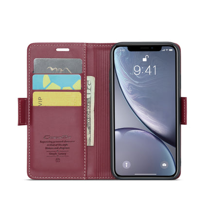 iPhone XR Litchi Texture RFID Anti-theft Leather Phone Case with Butterfly Buckle, Stand & Card Wallet with TPU Shell