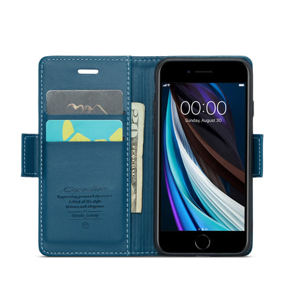 iPhone 6 Litchi Texture RFID Anti-theft Leather Phone Case with Butterfly Buckle, Stand & Card Wallet with TPU Shell