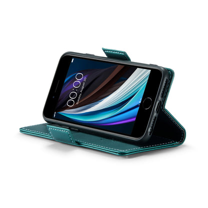 iPhone SE 2020 Litchi Texture RFID Anti-theft Leather Phone Case with Butterfly Buckle, Stand & Card Wallet with TPU Shell