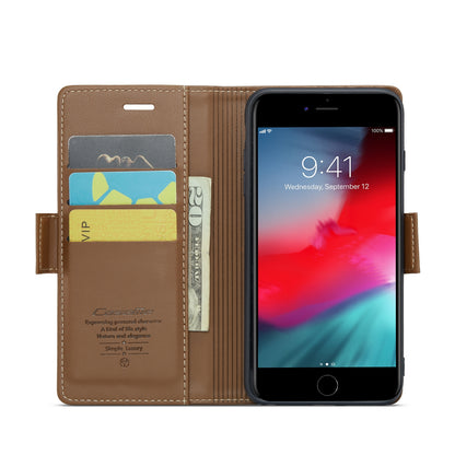 iPhone 6 Plus Litchi Texture RFID Anti-theft Leather Phone Case with Butterfly Buckle, Stand & Card Wallet with TPU Shell