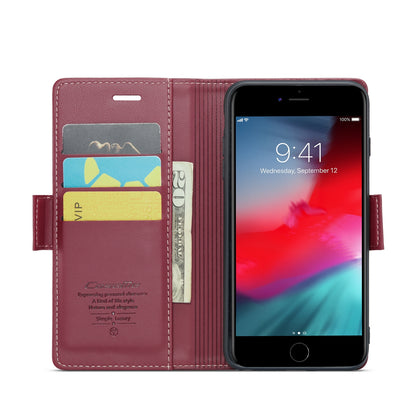 iPhone 7 Plus Litchi Texture RFID Anti-theft Leather Phone Case with Butterfly Buckle, Stand & Card Wallet with TPU Shell