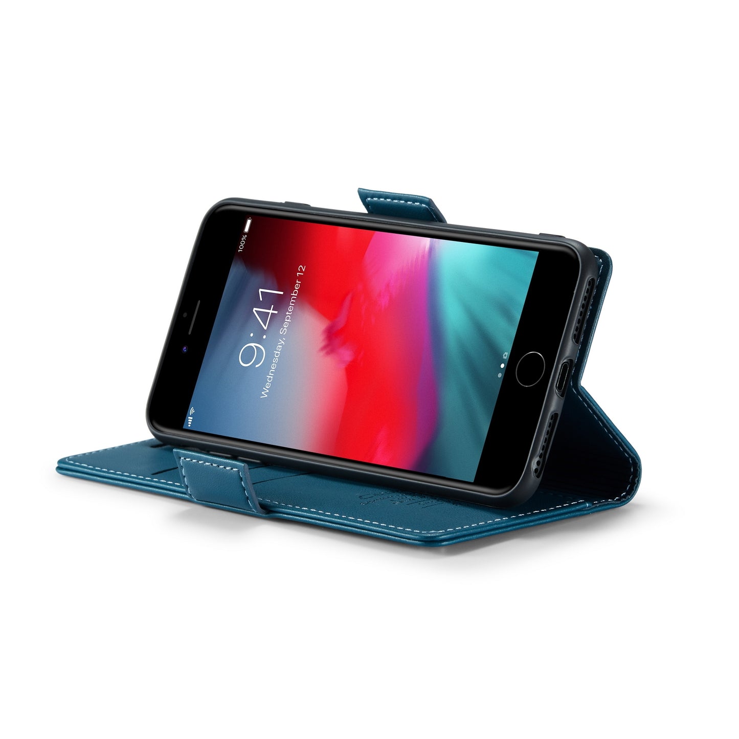 iPhone 6 Plus Litchi Texture RFID Anti-theft Leather Phone Case with Butterfly Buckle, Stand & Card Wallet with TPU Shell