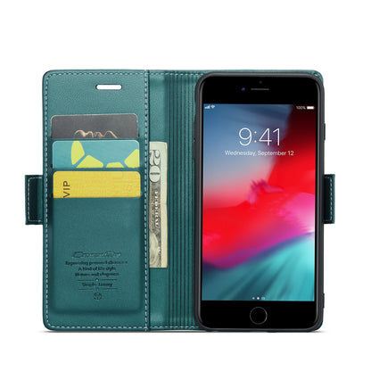 iPhone 7 Plus Litchi Texture RFID Anti-theft Leather Phone Case with Butterfly Buckle, Stand & Card Wallet with TPU Shell