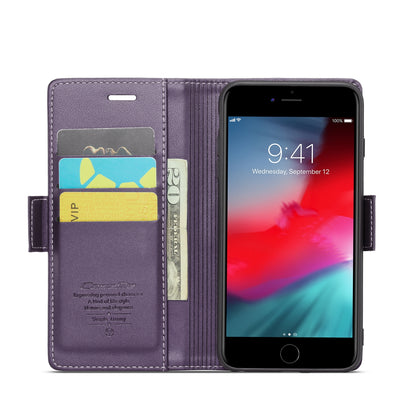 iPhone 6 Plus Litchi Texture RFID Anti-theft Leather Phone Case with Butterfly Buckle, Stand & Card Wallet with TPU Shell