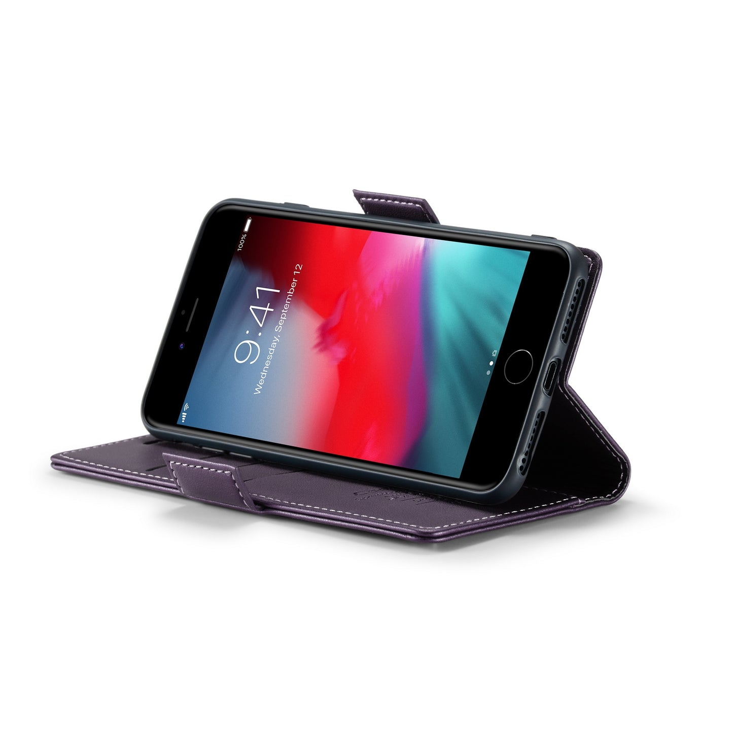 iPhone 6 Plus Litchi Texture RFID Anti-theft Leather Phone Case with Butterfly Buckle, Stand & Card Wallet with TPU Shell