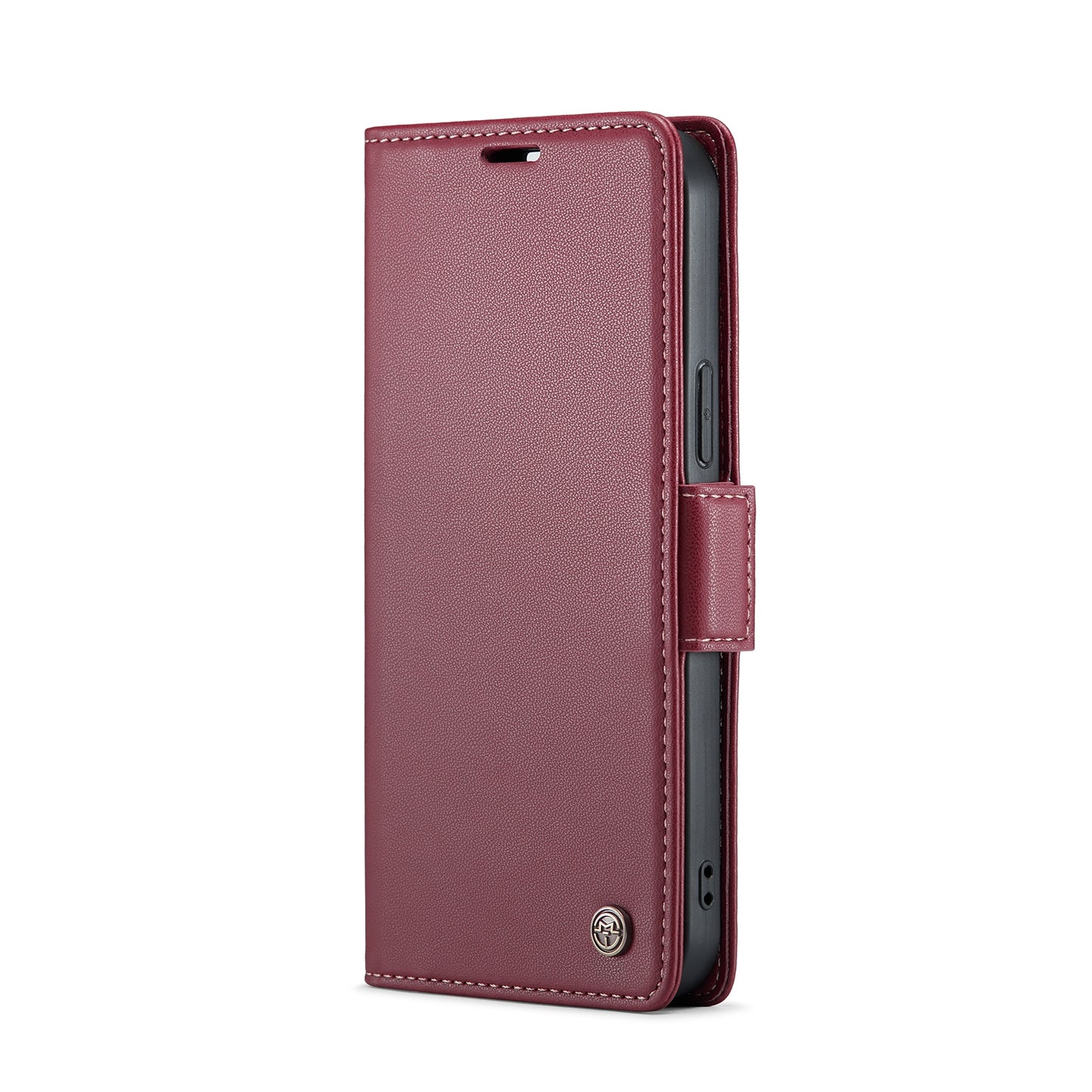 iPhone 15 Pro Max Litchi Texture RFID Anti-theft Leather Phone Case with Butterfly Buckle, Stand & Card Wallet with TPU Shell
