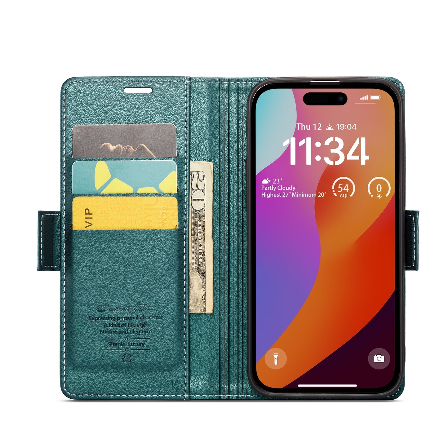 iPhone 15 Pro Max Litchi Texture RFID Anti-theft Leather Phone Case with Butterfly Buckle, Stand & Card Wallet with TPU Shell