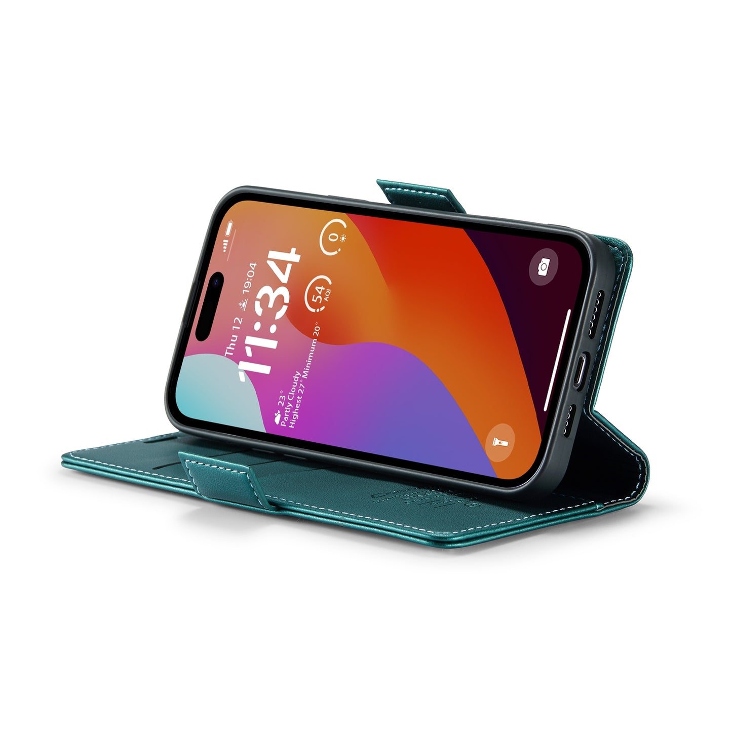 iPhone 15 Pro Litchi Texture RFID Anti-theft Leather Phone Case with Butterfly Buckle, Stand & Card Wallet with TPU Shell