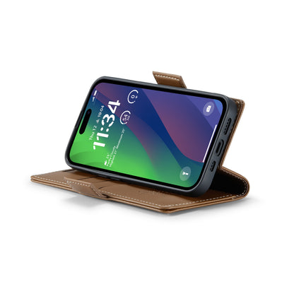 iPhone 15 Plus Litchi Texture RFID Anti-theft Leather Phone Case with Butterfly Buckle, Stand & Card Wallet with TPU Shell