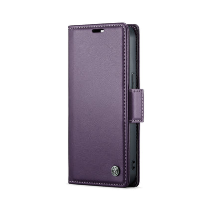 iPhone 15 Plus Litchi Texture RFID Anti-theft Leather Phone Case with Butterfly Buckle, Stand & Card Wallet with TPU Shell