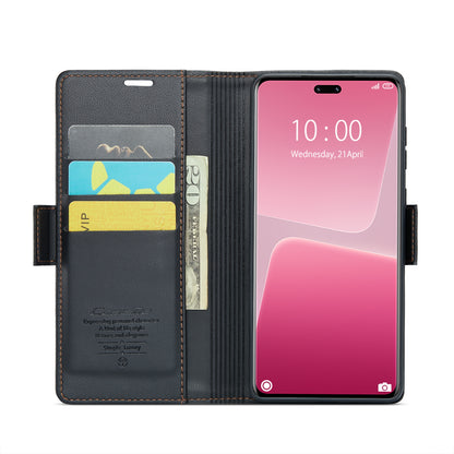 Xiaomi 13 Lite Litchi Texture RFID Anti-theft Leather Phone Case with Butterfly Buckle, Stand & Card Wallet with TPU Shell