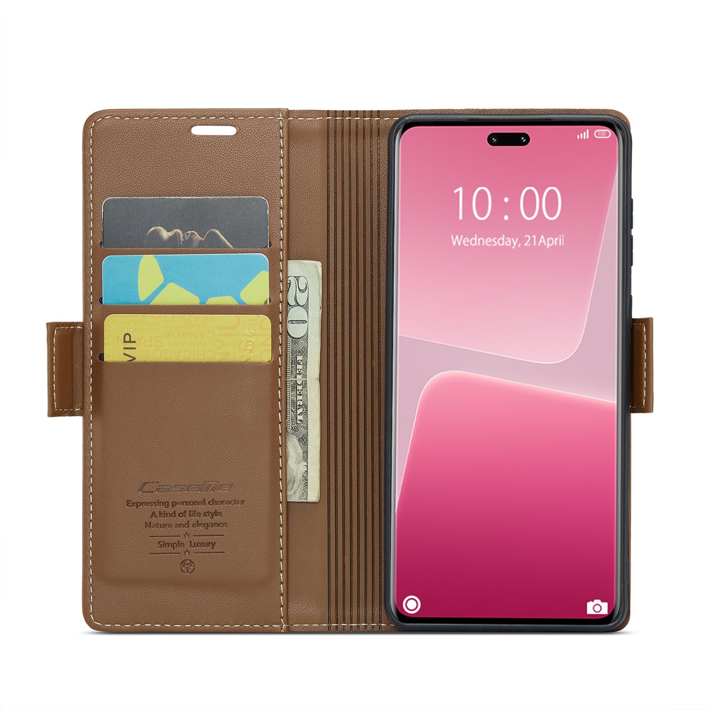 Xiaomi 13 Lite Litchi Texture RFID Anti-theft Leather Phone Case with Butterfly Buckle, Stand & Card Wallet with TPU Shell