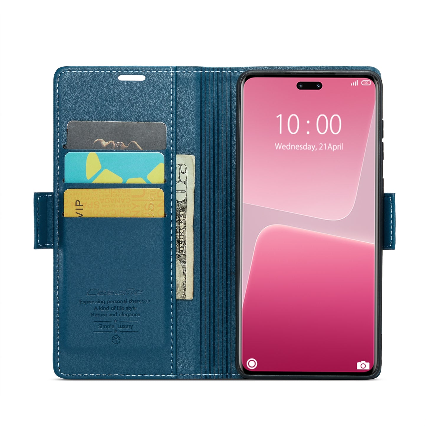 Xiaomi 13 Lite Litchi Texture RFID Anti-theft Leather Phone Case with Butterfly Buckle, Stand & Card Wallet with TPU Shell