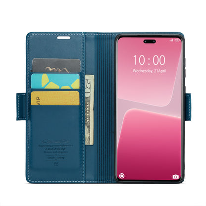 Xiaomi 13 Lite Litchi Texture RFID Anti-theft Leather Phone Case with Butterfly Buckle, Stand & Card Wallet with TPU Shell
