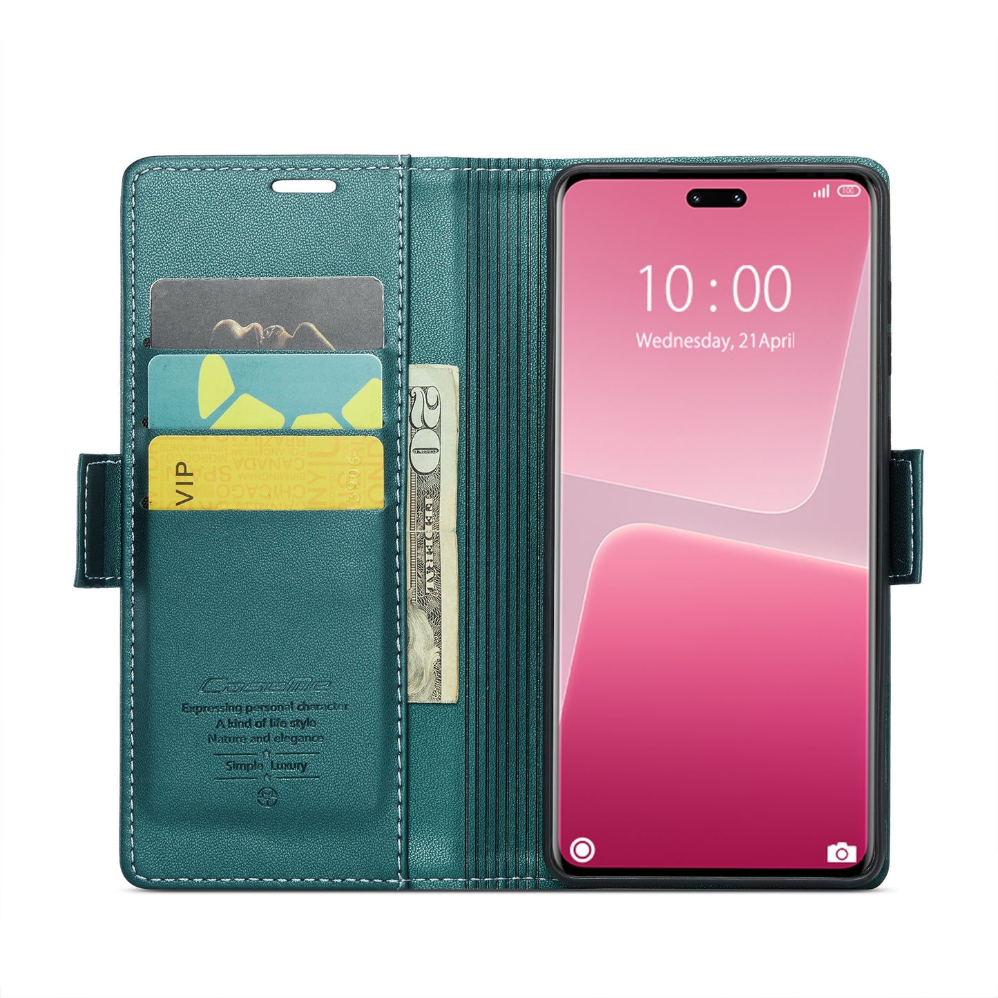 Xiaomi 13 Lite Litchi Texture RFID Anti-theft Leather Phone Case with Butterfly Buckle, Stand & Card Wallet with TPU Shell