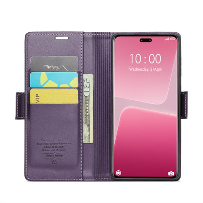 Xiaomi 13 Lite Litchi Texture RFID Anti-theft Leather Phone Case with Butterfly Buckle, Stand & Card Wallet with TPU Shell