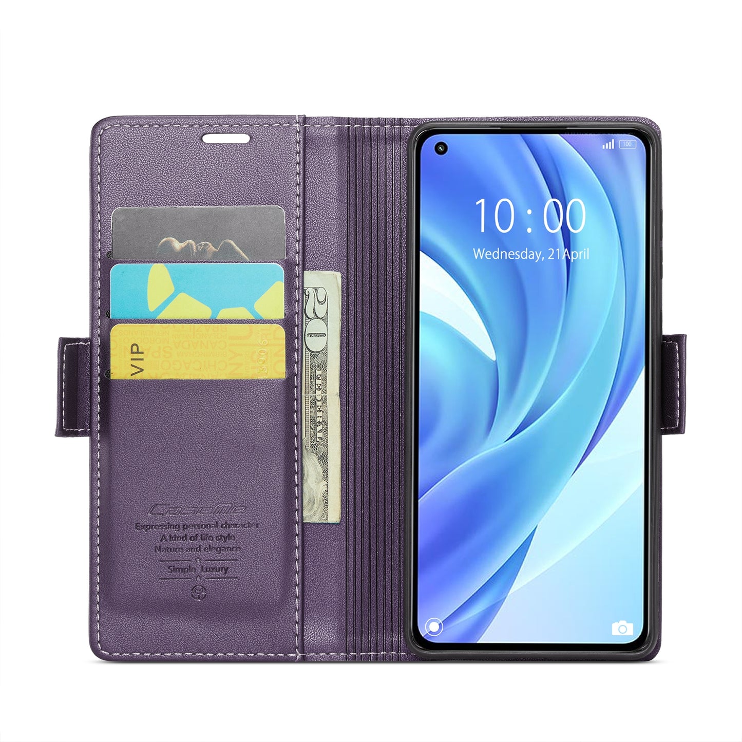 Xiaomi Mi 11 Lite Litchi Texture RFID Anti-theft Leather Phone Case with Butterfly Buckle, Stand & Card Wallet with TPU Shell