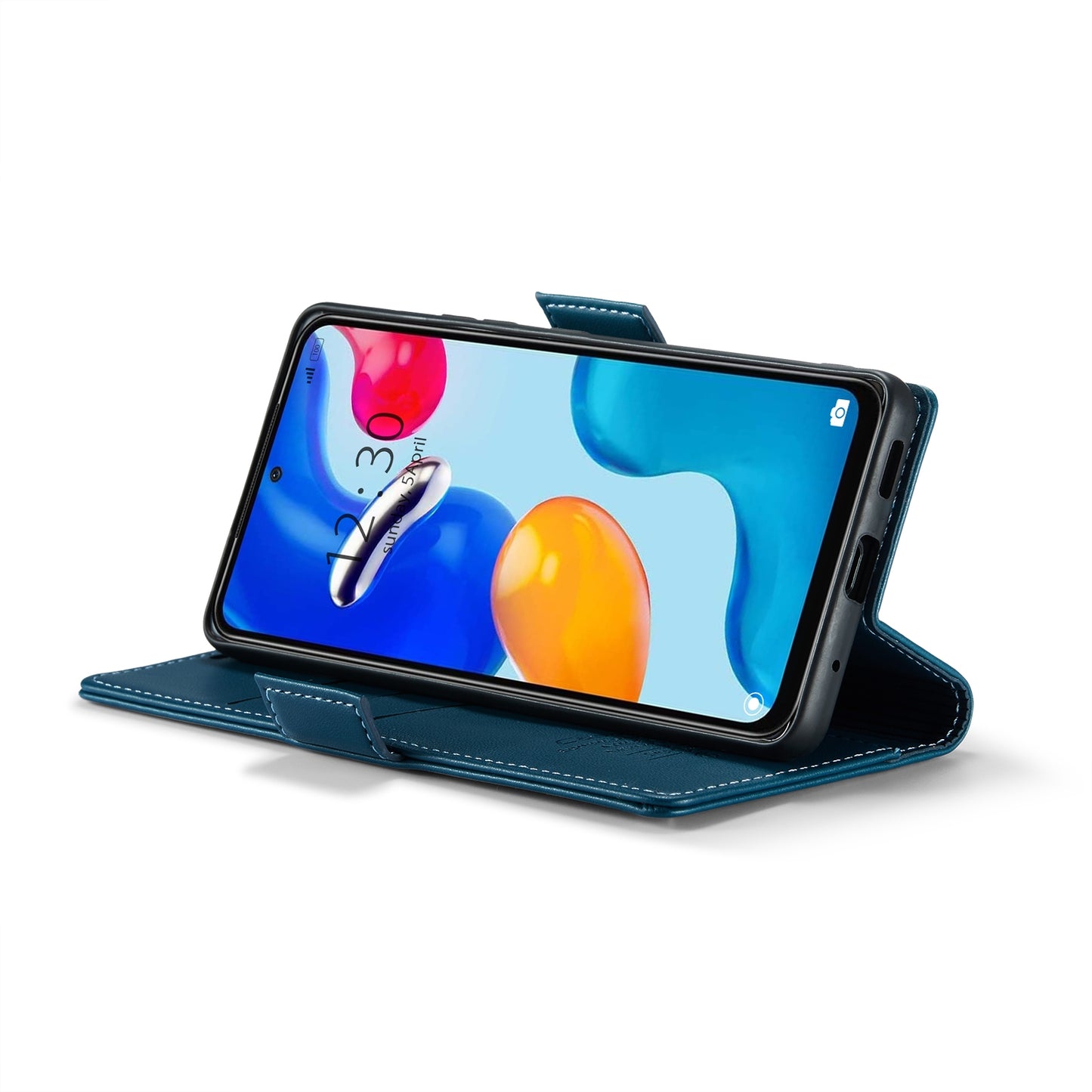 Xiaomi Redmi Note 11 4G Global Litchi Texture RFID Anti-theft Leather Phone Case with Butterfly Buckle, Stand & Card Wallet with TPU Shell