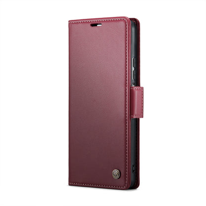 Xiaomi Redmi Note 11S Global Litchi Texture RFID Anti-theft Leather Phone Case with Butterfly Buckle, Stand & Card Wallet with TPU Shell