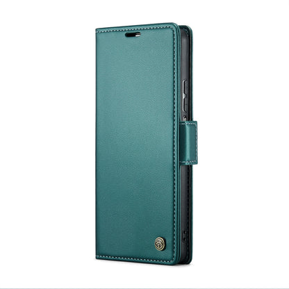 Xiaomi Redmi Note 11S Global Litchi Texture RFID Anti-theft Leather Phone Case with Butterfly Buckle, Stand & Card Wallet with TPU Shell