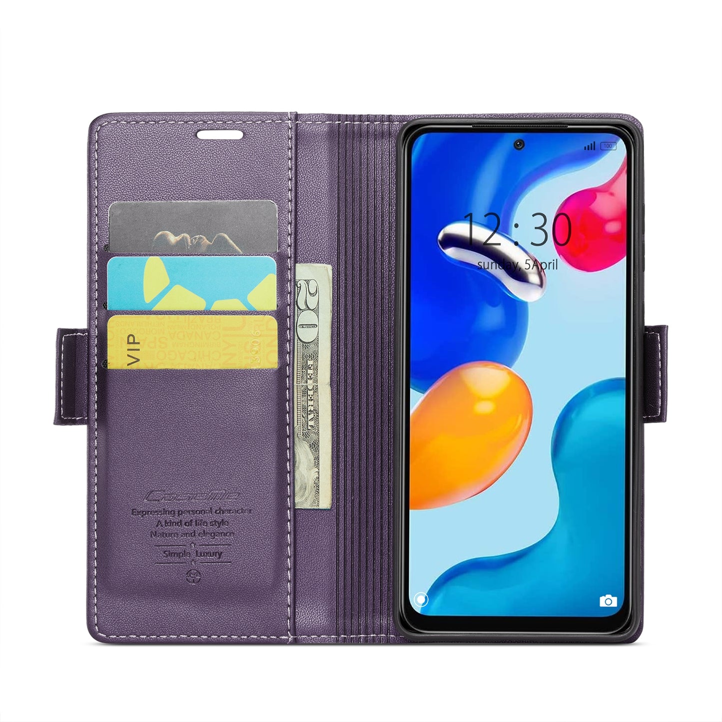 Xiaomi Redmi Note 11S Global Litchi Texture RFID Anti-theft Leather Phone Case with Butterfly Buckle, Stand & Card Wallet with TPU Shell