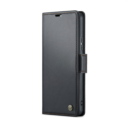 Xiaomi Redmi Note 11 Pro Global Litchi Texture RFID Anti-theft Leather Phone Case with Butterfly Buckle, Stand & Card Wallet with TPU Shell