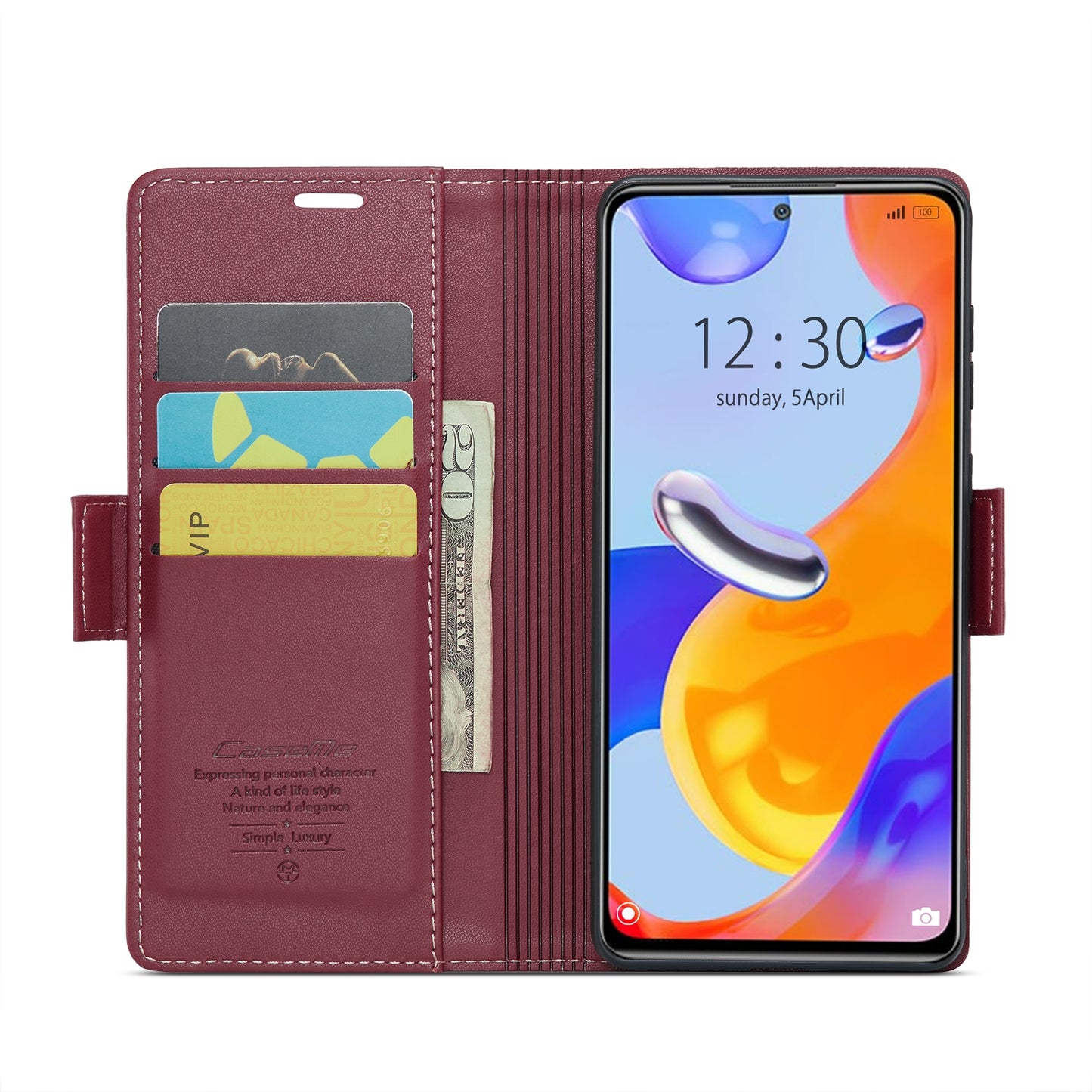 Xiaomi Redmi Note 11 Pro Global Litchi Texture RFID Anti-theft Leather Phone Case with Butterfly Buckle, Stand & Card Wallet with TPU Shell
