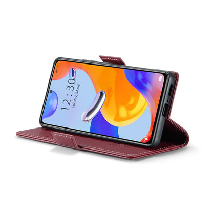 Xiaomi Redmi Note 11 Pro Global Litchi Texture RFID Anti-theft Leather Phone Case with Butterfly Buckle, Stand & Card Wallet with TPU Shell