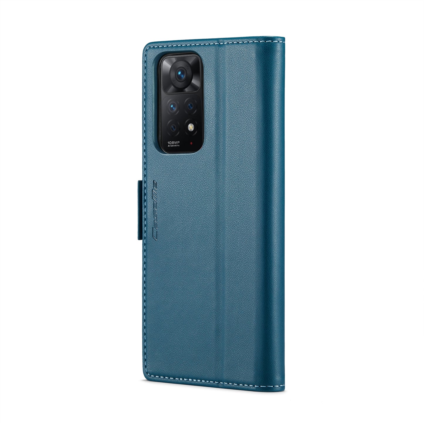 Xiaomi Redmi Note 11 Pro Global Litchi Texture RFID Anti-theft Leather Phone Case with Butterfly Buckle, Stand & Card Wallet with TPU Shell