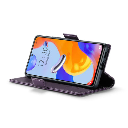 Xiaomi Redmi Note 11 Pro Global Litchi Texture RFID Anti-theft Leather Phone Case with Butterfly Buckle, Stand & Card Wallet with TPU Shell