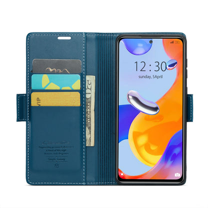 Xiaomi Redmi Note 11 Pro 5G Global Litchi Texture RFID Anti-theft Leather Phone Case with Butterfly Buckle, Stand & Card Wallet with TPU Shell