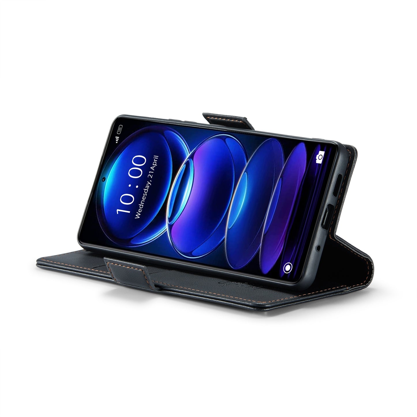 Xiaomi Redmi Note 12 Pro 5G Global Litchi Texture RFID Anti-theft Leather Phone Case with Butterfly Buckle, Stand & Card Wallet with TPU Shell