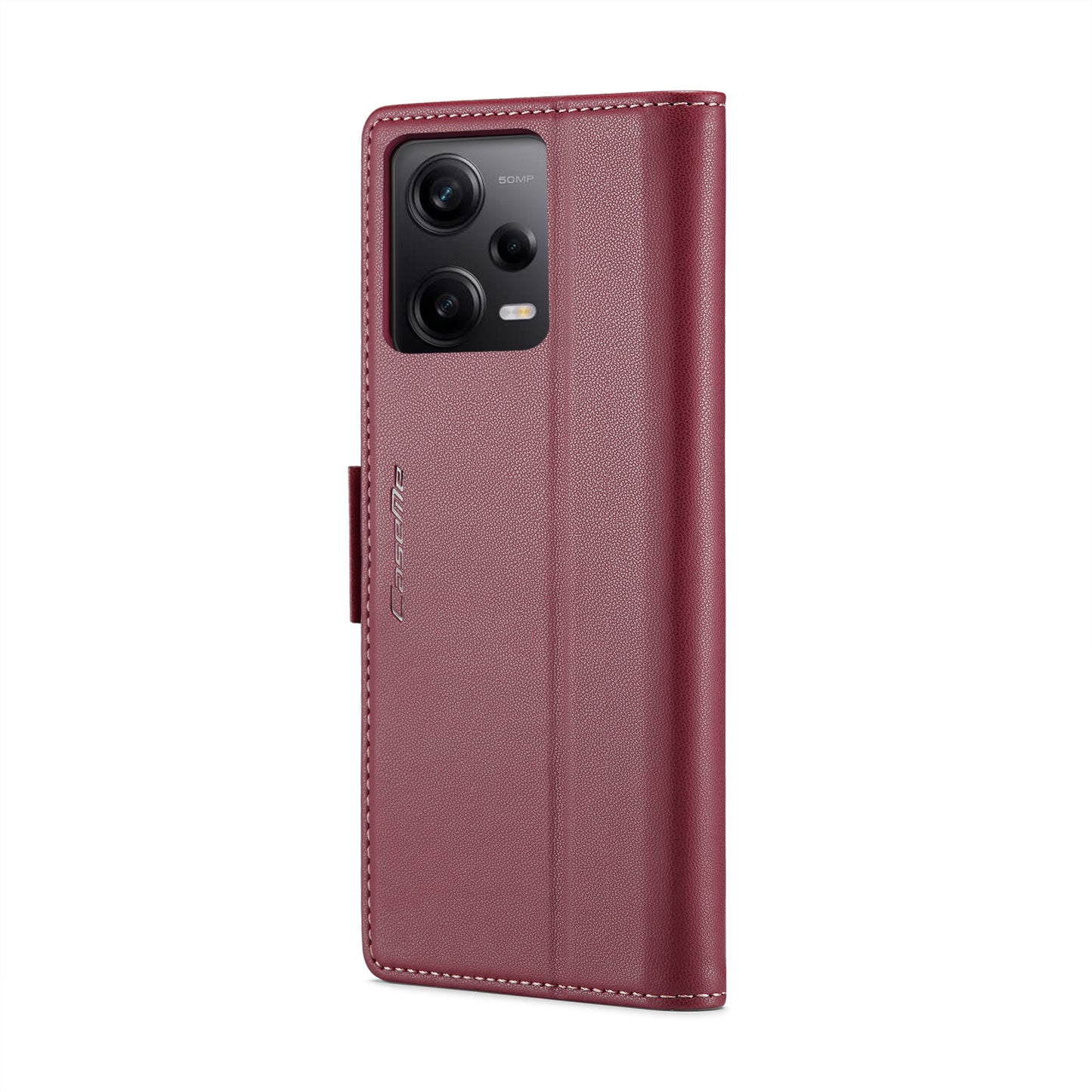Xiaomi Redmi Note 12 Pro 5G Global Litchi Texture RFID Anti-theft Leather Phone Case with Butterfly Buckle, Stand & Card Wallet with TPU Shell