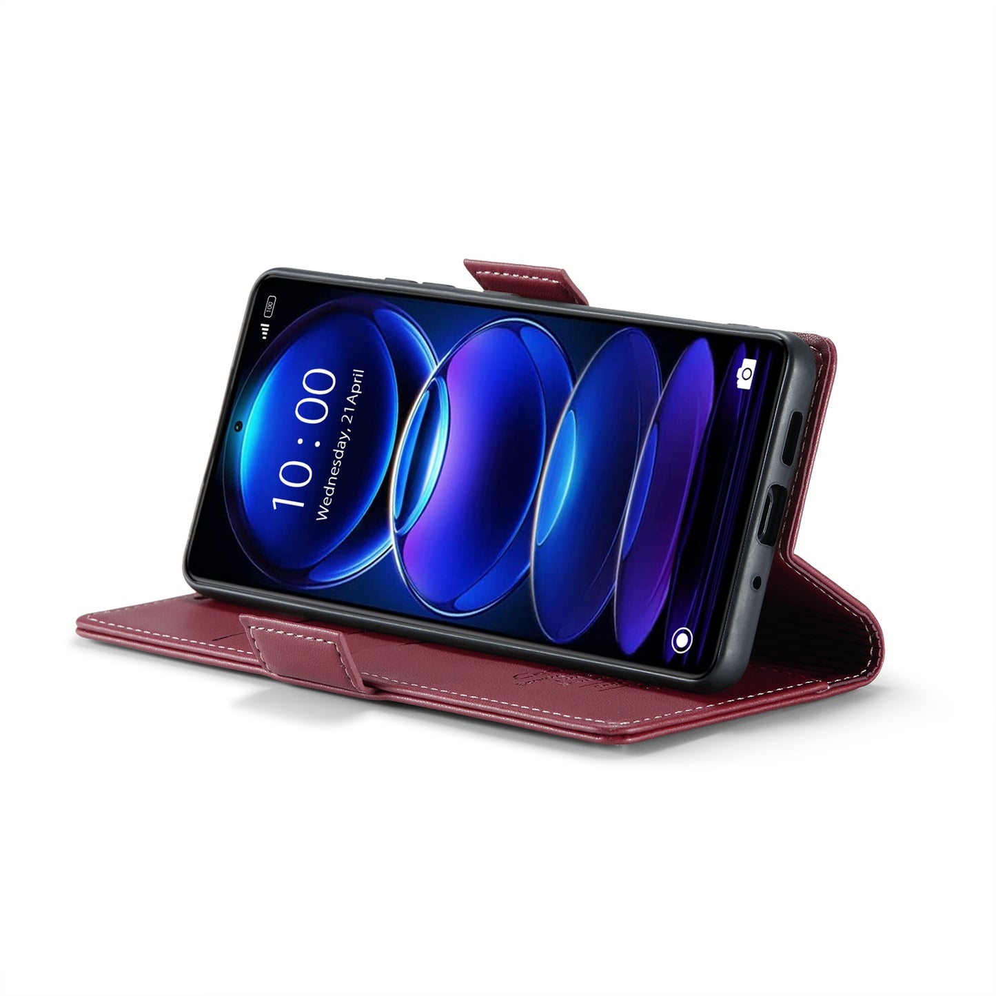 Xiaomi Redmi Note 12 Pro 5G Global Litchi Texture RFID Anti-theft Leather Phone Case with Butterfly Buckle, Stand & Card Wallet with TPU Shell