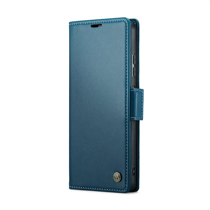 Xiaomi Redmi Note 12 Pro 5G Global Litchi Texture RFID Anti-theft Leather Phone Case with Butterfly Buckle, Stand & Card Wallet with TPU Shell