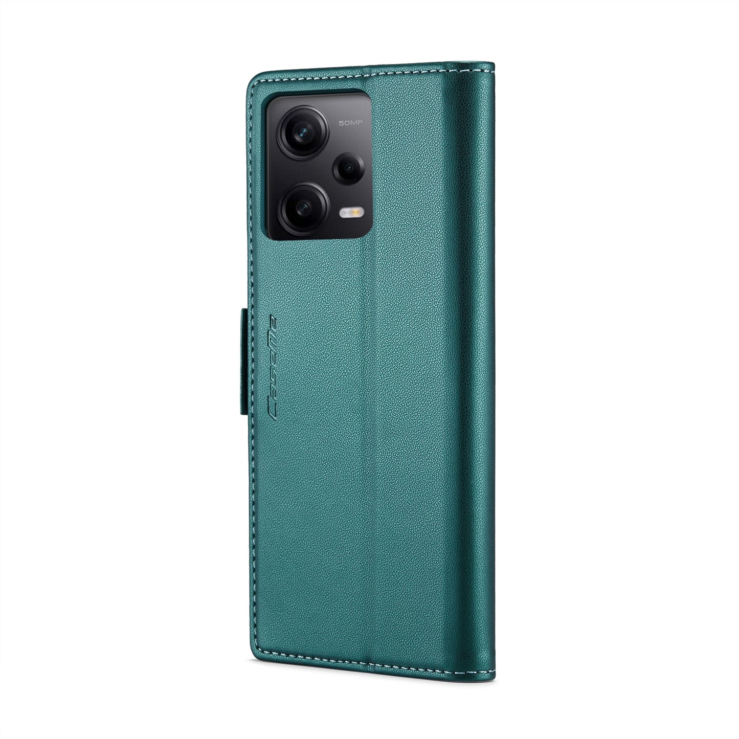 Xiaomi Redmi Note 12 Pro 5G Global Litchi Texture RFID Anti-theft Leather Phone Case with Butterfly Buckle, Stand & Card Wallet with TPU Shell